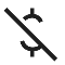 The dollar sign with a line through it portraying missing revenue.
